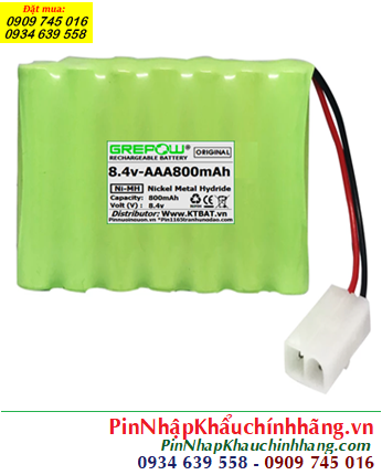 Pin sạc 8.4v-AAA800mAh, Pin sạc NiMh 8.4v-AAA800mAh, Pin GREPOW 8.4v-AAA800mAh chính hãng